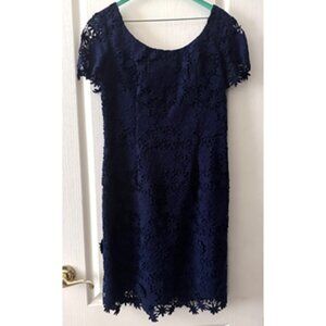 Lilly Pulitzer Navy Crochet Lace Dress Size 10